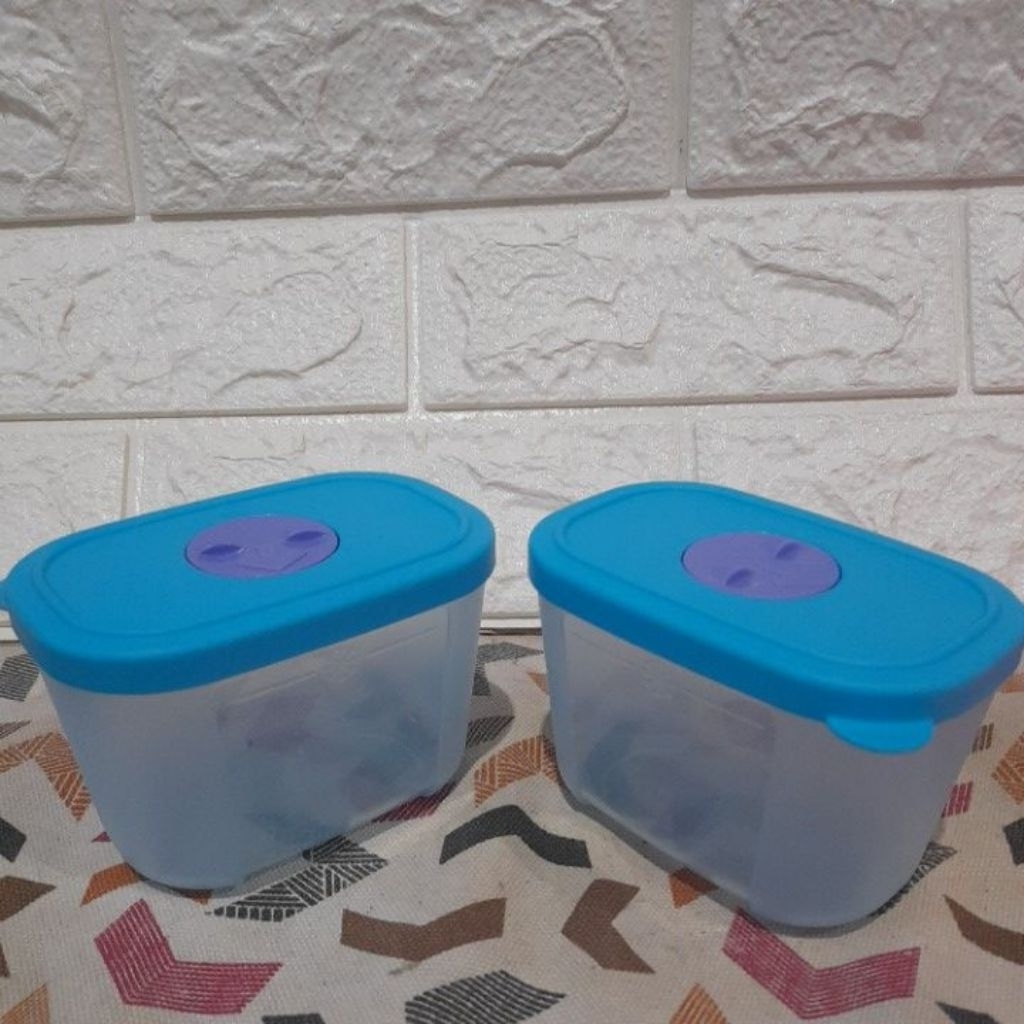 Frosty blue Tupperware || mini freezermate tupperware || wadah freezer Tupperware