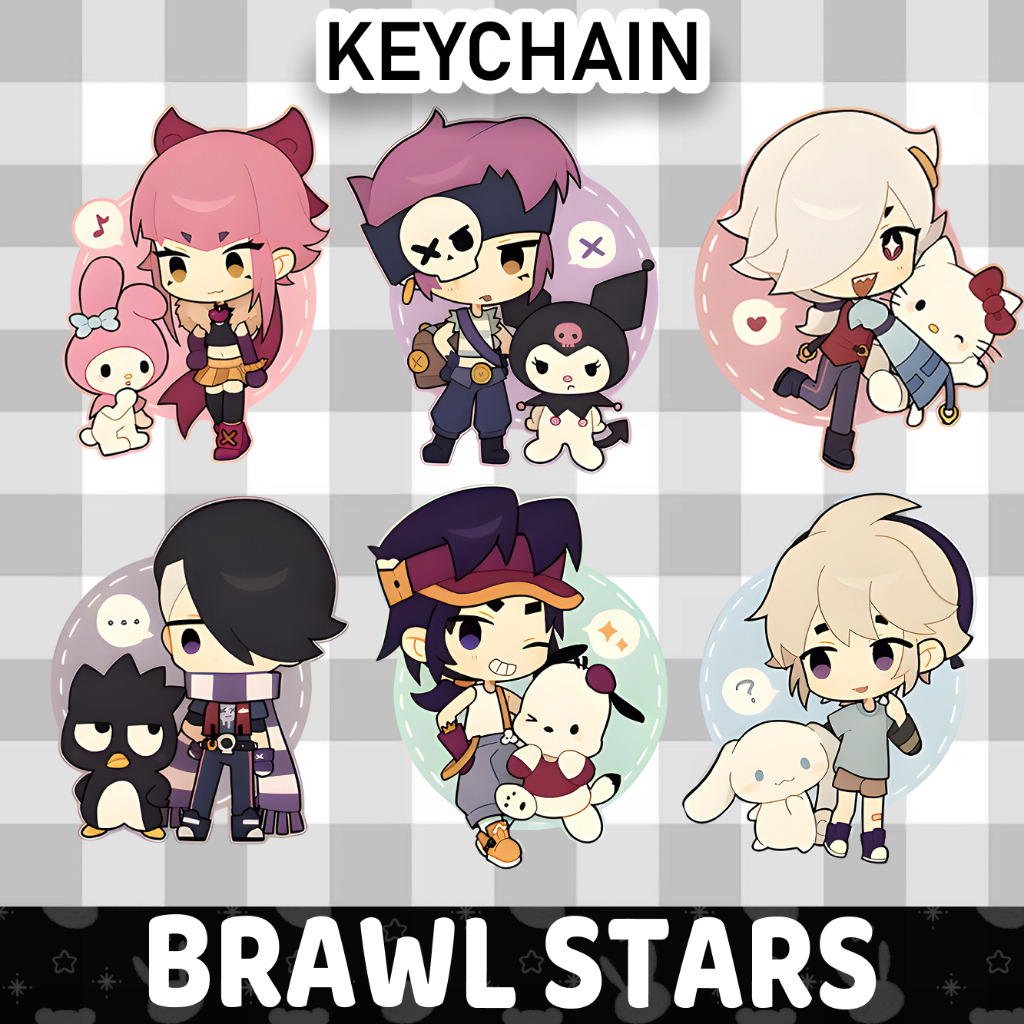 Gantungan Kunci Akrilik /  BRAWL STARS X SANRIO