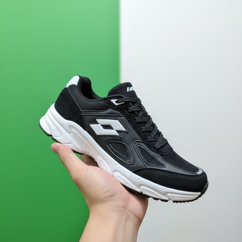 Sepatu Lotto Egra Hitam (Original)