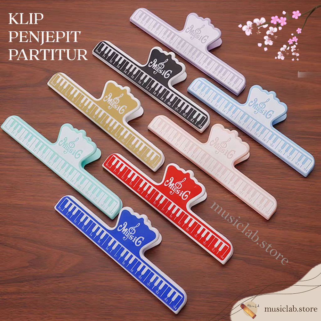 MUSIC LAB Klip buku musik/ Penjepit besar partitur kertas / Not score holder