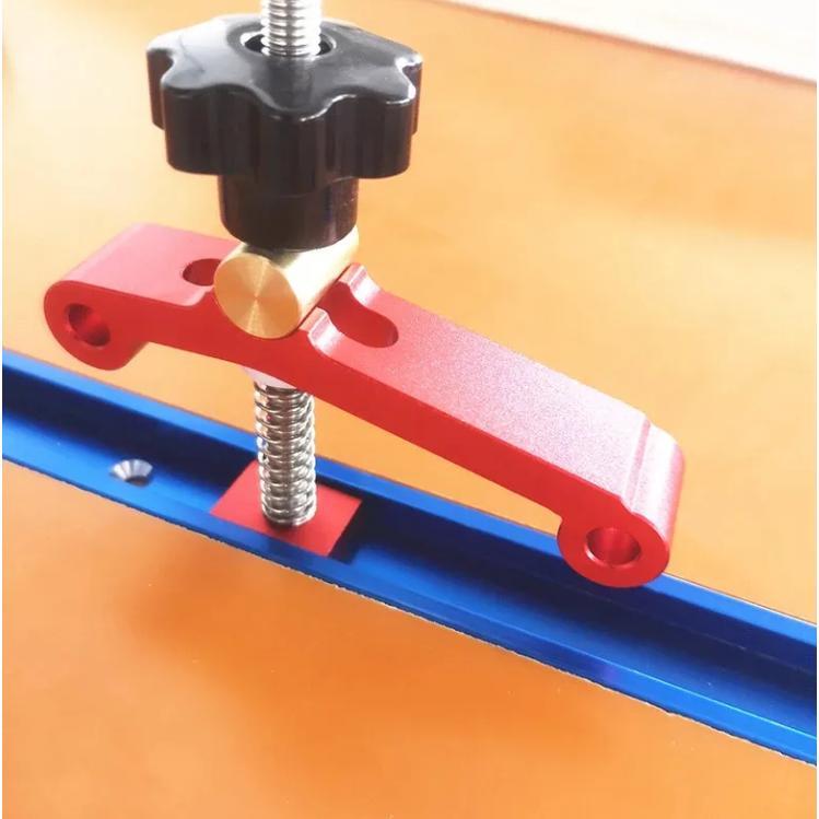 Klem Alumunium alloy premium Woodworking DIY Universal T-Track Plate Miter Track Clamp for Woodworki