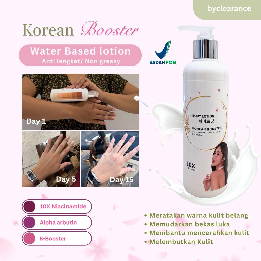 Whitening Lotion 10X Korean Booster Original mencerahkan dan memutihkan seluruh badan