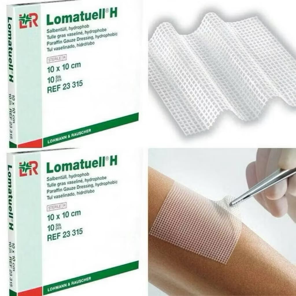 10pcs Lomatuell Kasa Steril 10x10cm - Antibiotik, Tidak Menempel, Luka Ringan