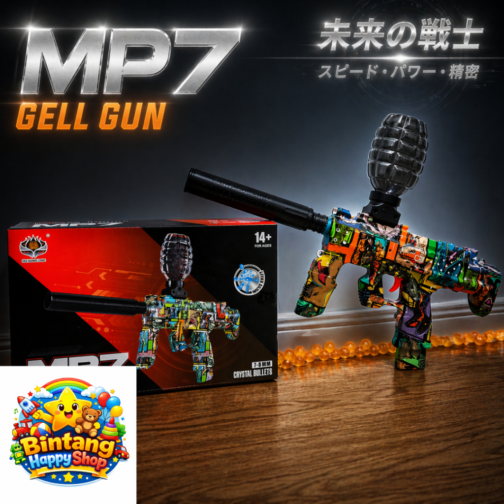 Mainan Anak Gell gun Model MP7 Gel Bullet Gun Blaster