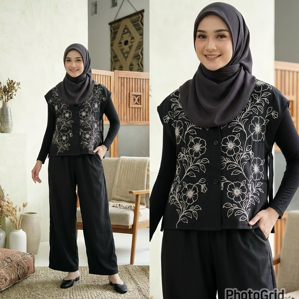 Set / Setelan Rompi Kulot Wanita Cantik dan Elegan