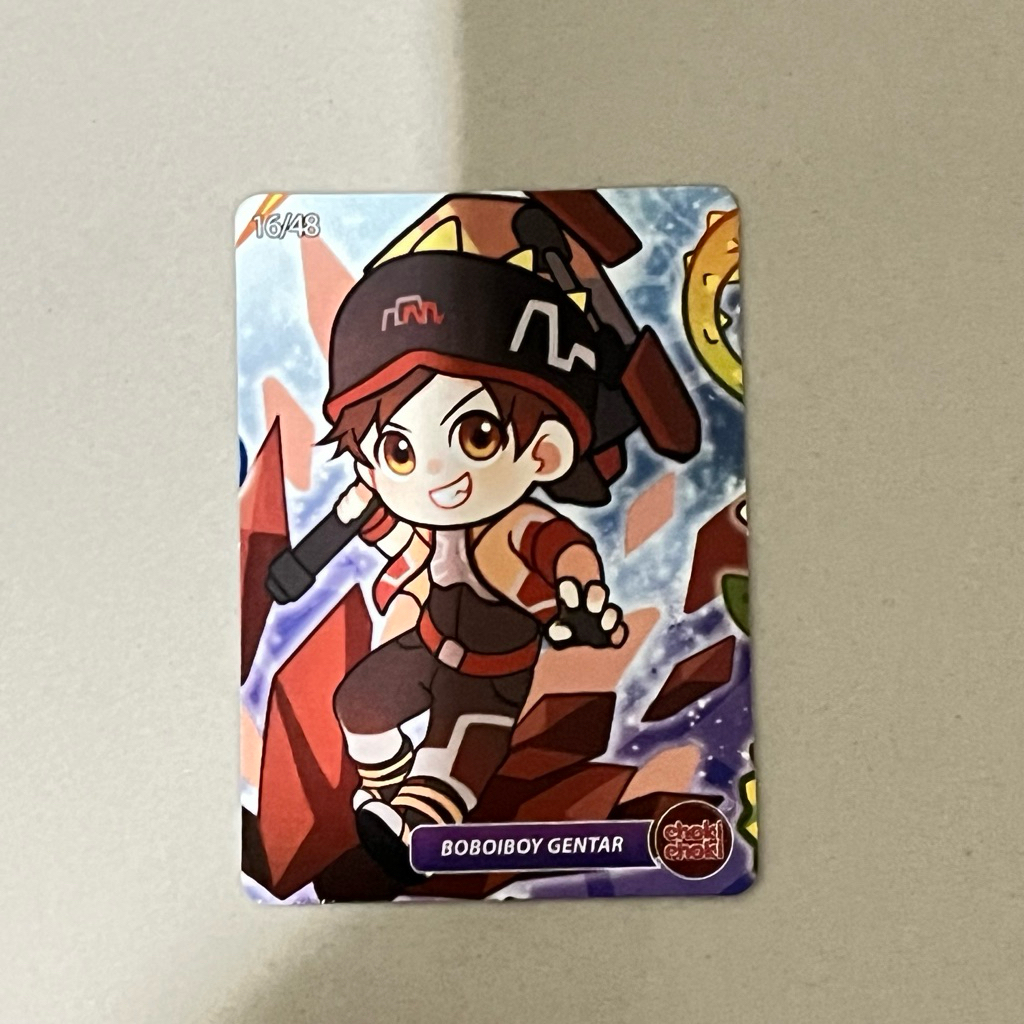 Kartu BoBoiBoy Gentar no 16/48 - Choki Choki Puzzle Malaysia