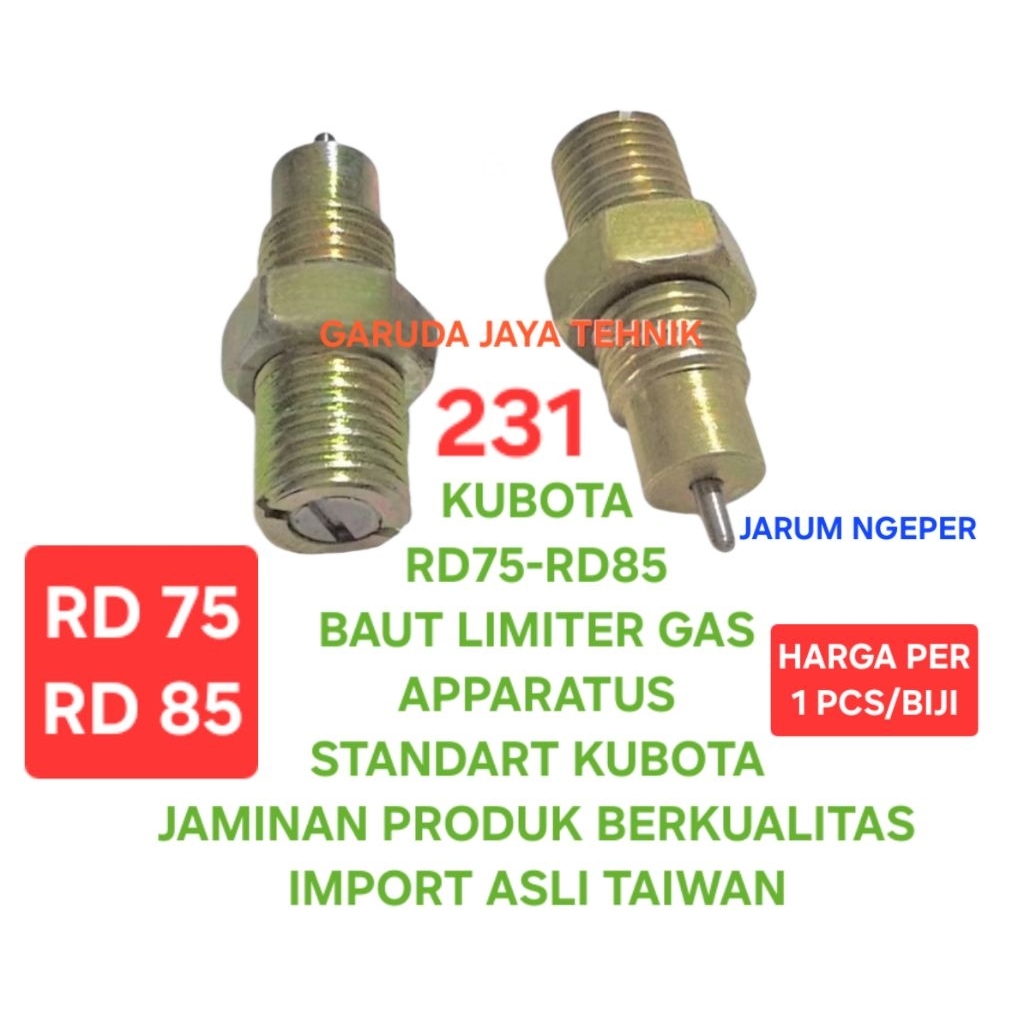 baut limiter gas Baut setelan minyak fuel limiter apparatus kubota RD75 RD85 RD 75 RD85 jaminan prod