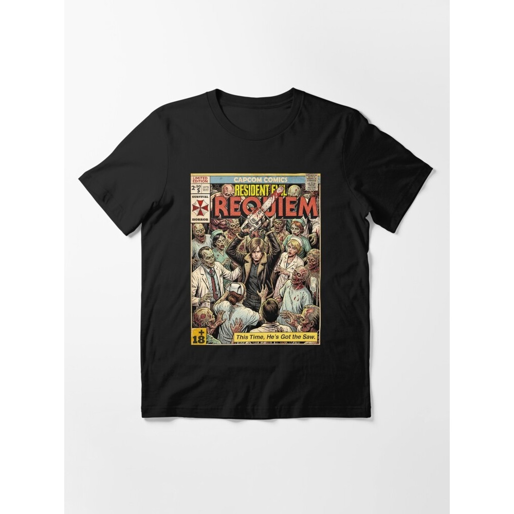 Resident Evil 9 Requiem Leon Vintage Comic Cover Art Essential T-Shirt