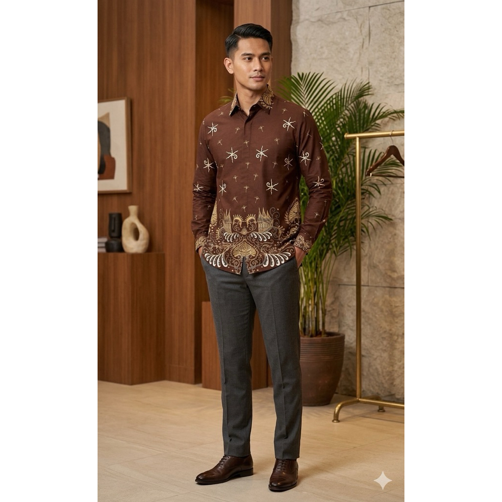 kain bahan Baju batik minang  Mahogani