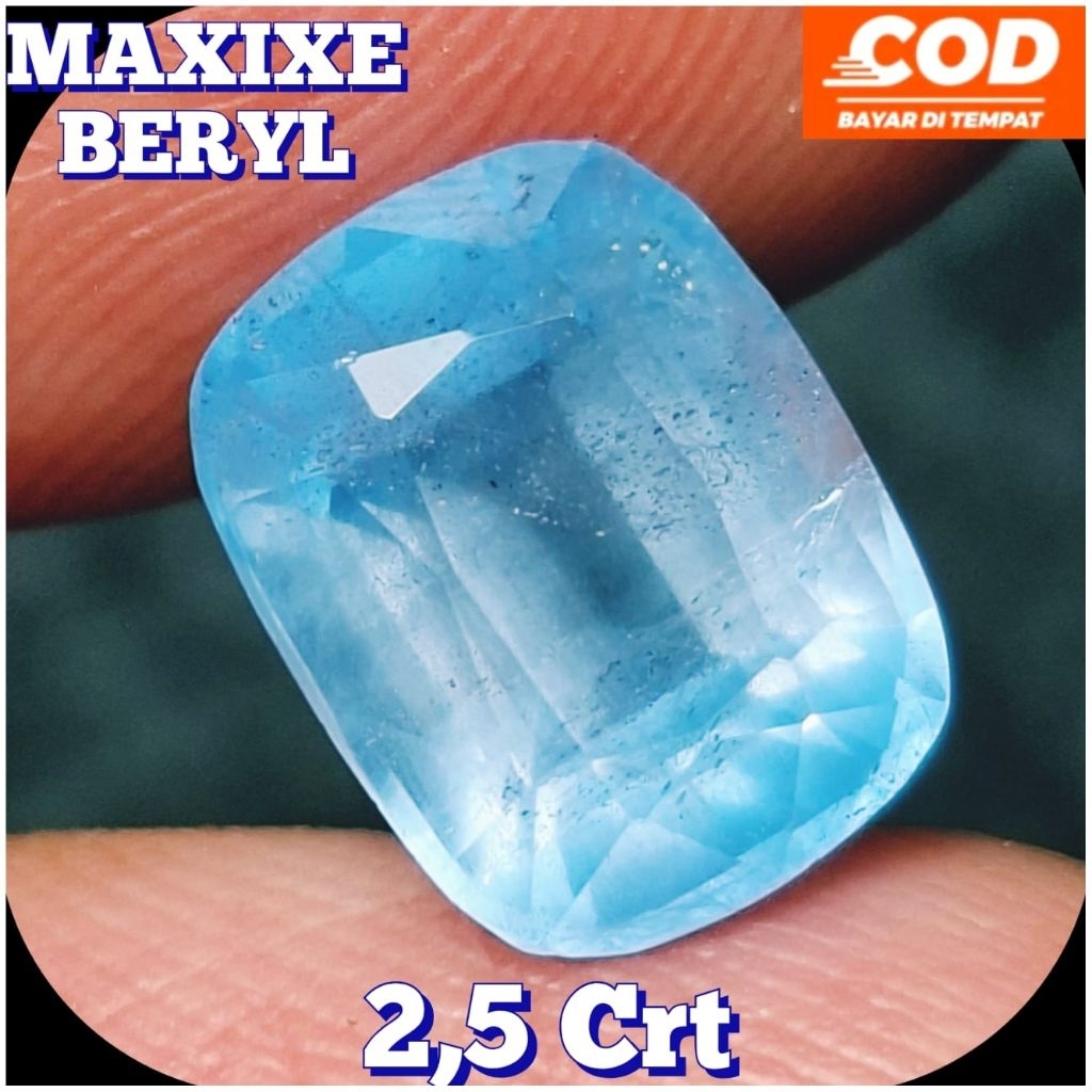 NATURAL BATU PERMATA MAXIXE BERYL HQ  A404