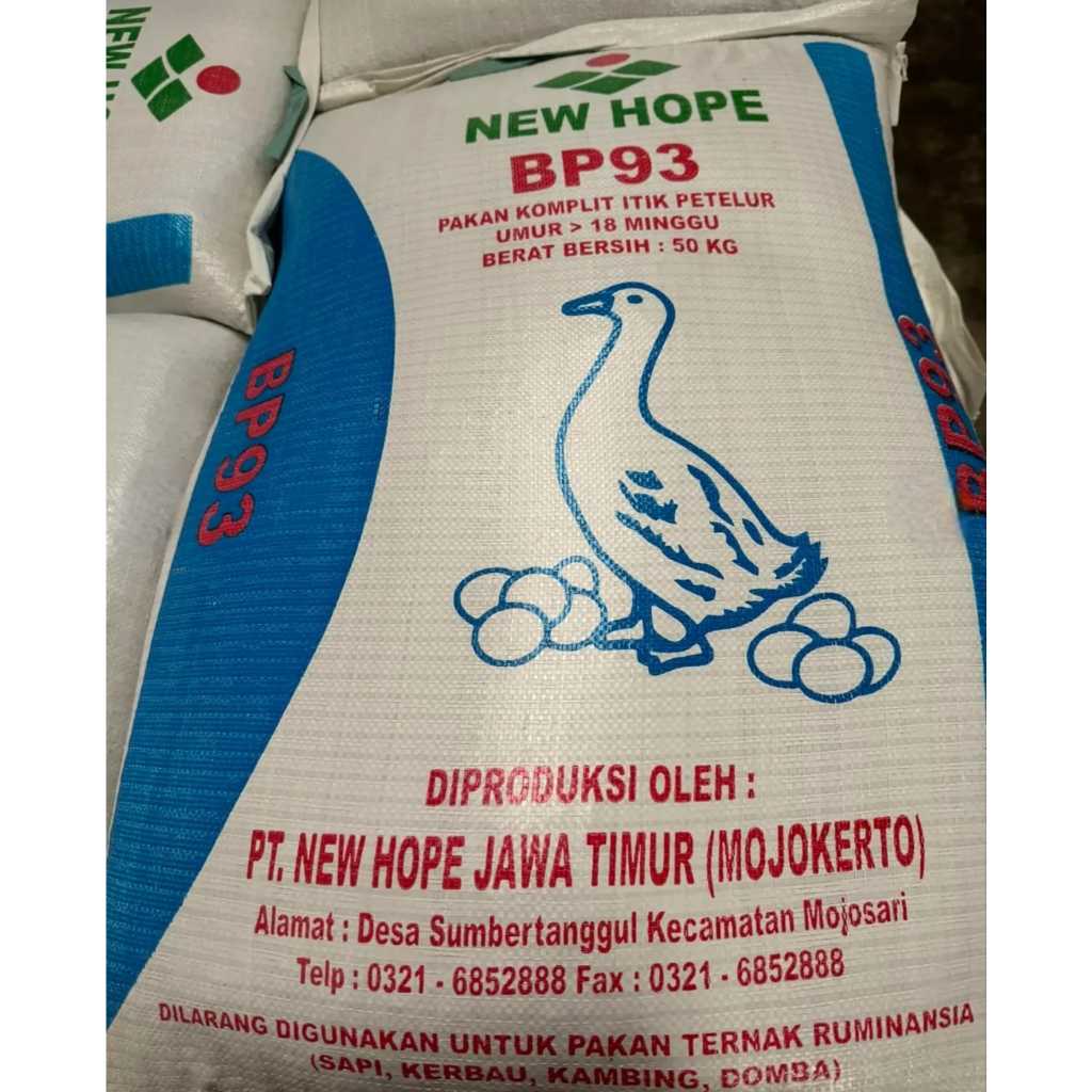 BP93 NEW HOPE PELLET ITIK PETELUR PAKAN ITIK LAYER