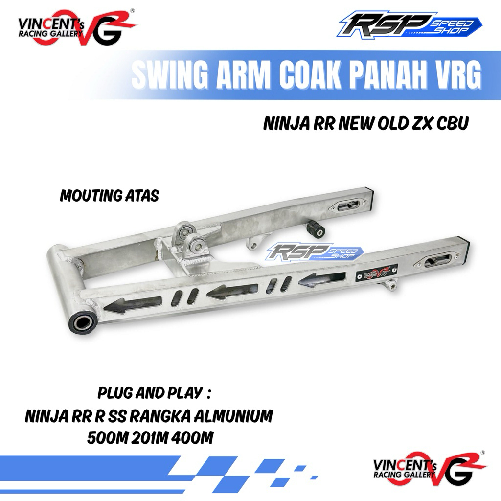 SWING ARM VRG NINJA RR R S SOK ATAS MONTING ATAS MODEL COAK PANAH ORIGINAL VINCENT'S RACING GALLERY