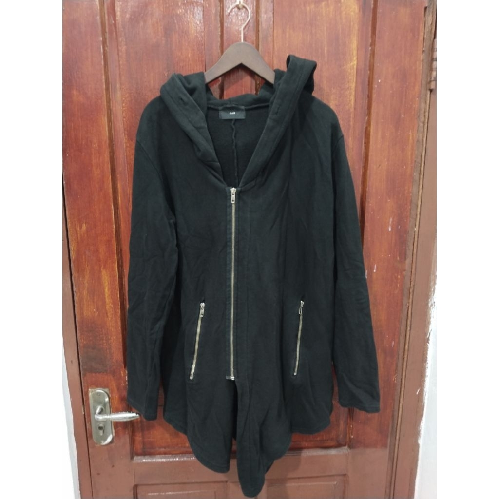 HOODIE ZIPPER BLACK like rick owen’s