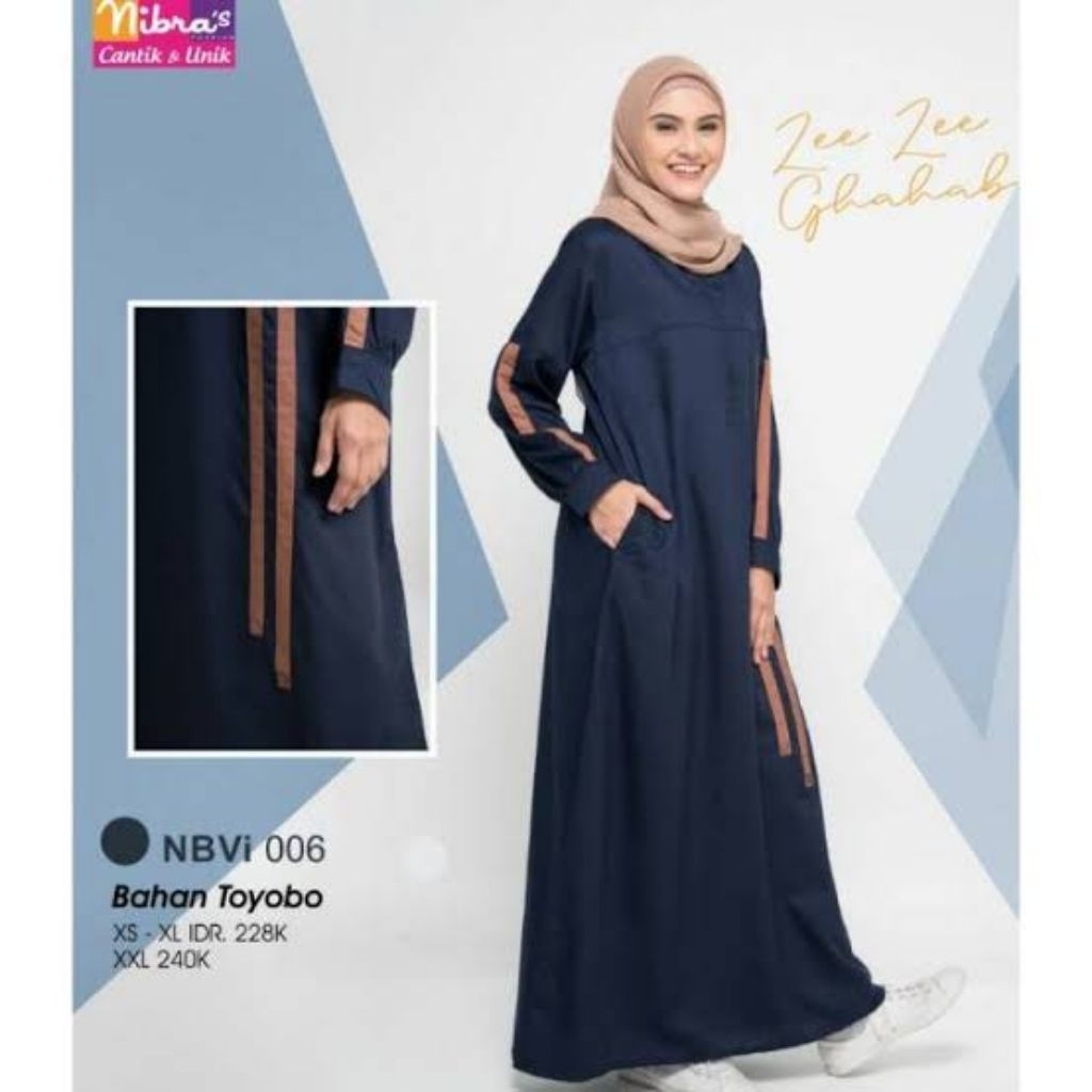 PROMO CUCI GUDANG Gamis Dewasa NBVI 006 Nibras
