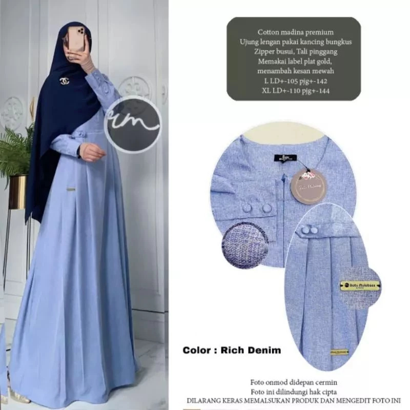 Gamis Katun Madinah Dress Kondangan