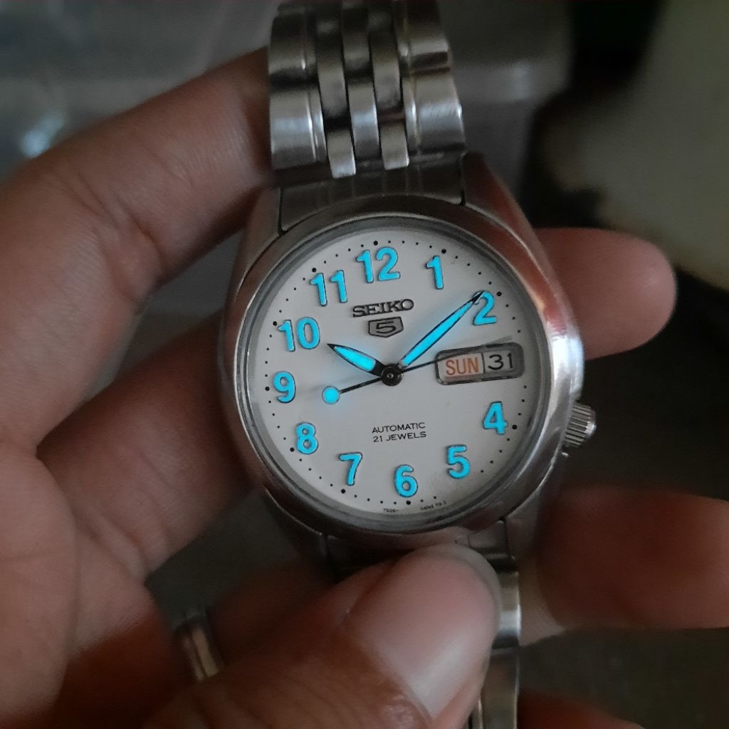Seiko 5 Military SNK377K1 White Putih 7s26-01V0 SNK377