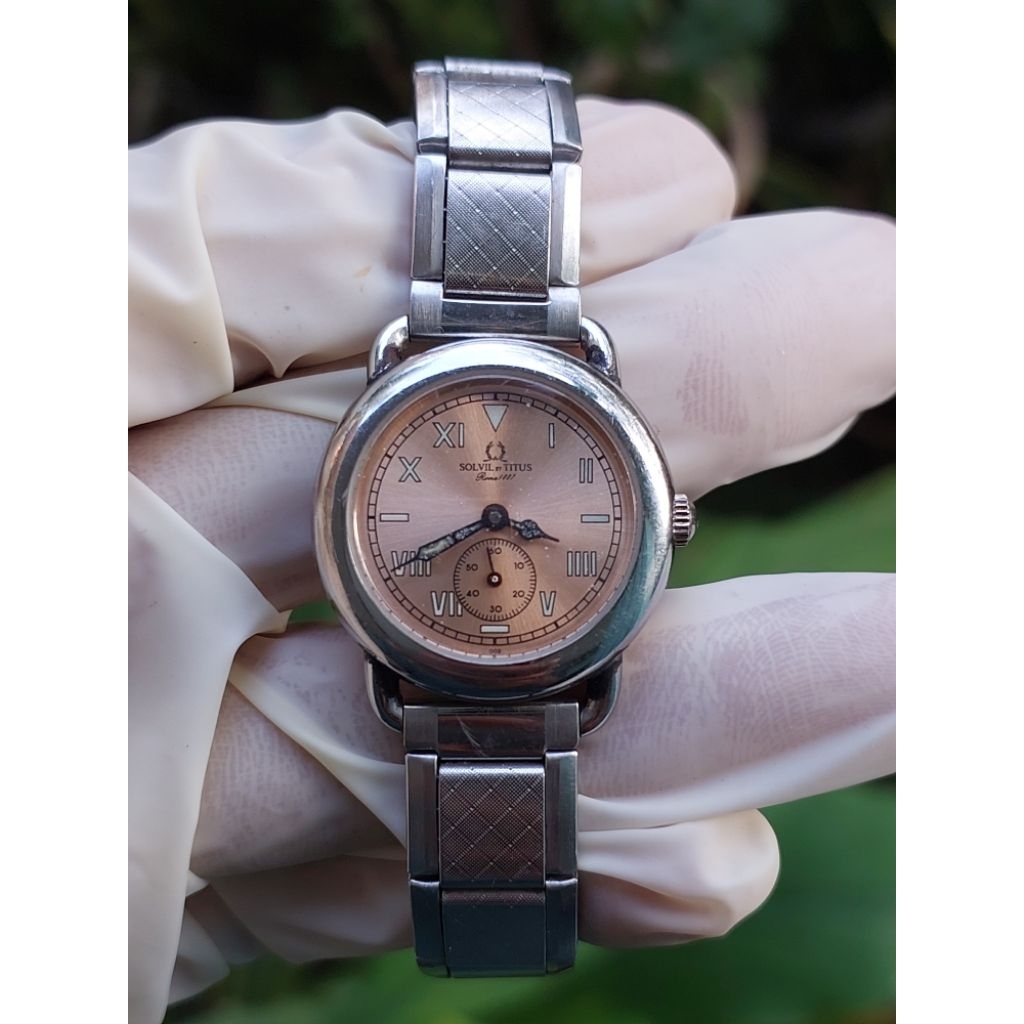 (Harga Net) Jam Tangan Solvil et Titus 06-0394 All Original Sub Second Mesin Normal Tinggal Pakai