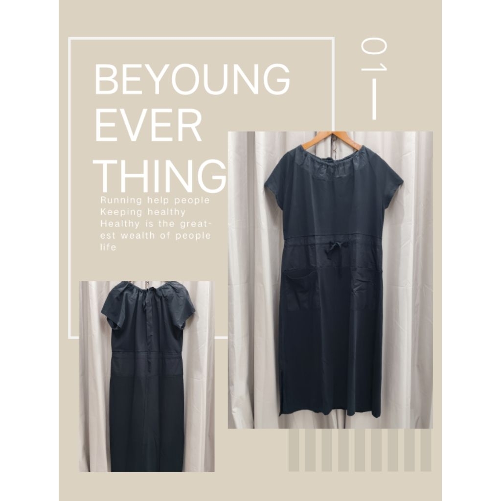 dress hitam tali serut pinggang (panjang)
