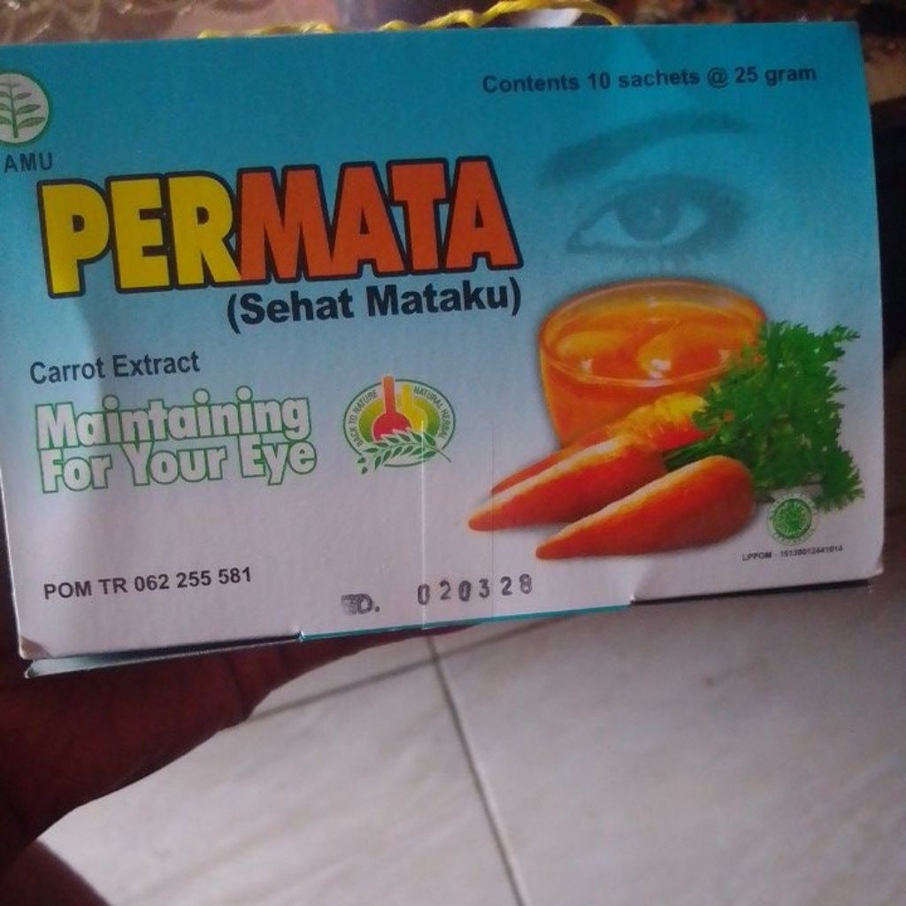 10 Sachet Jamu Permata Sehat Mataku - Ekstrak Wortel, Membantu Memelihara Kesehatan Mata
