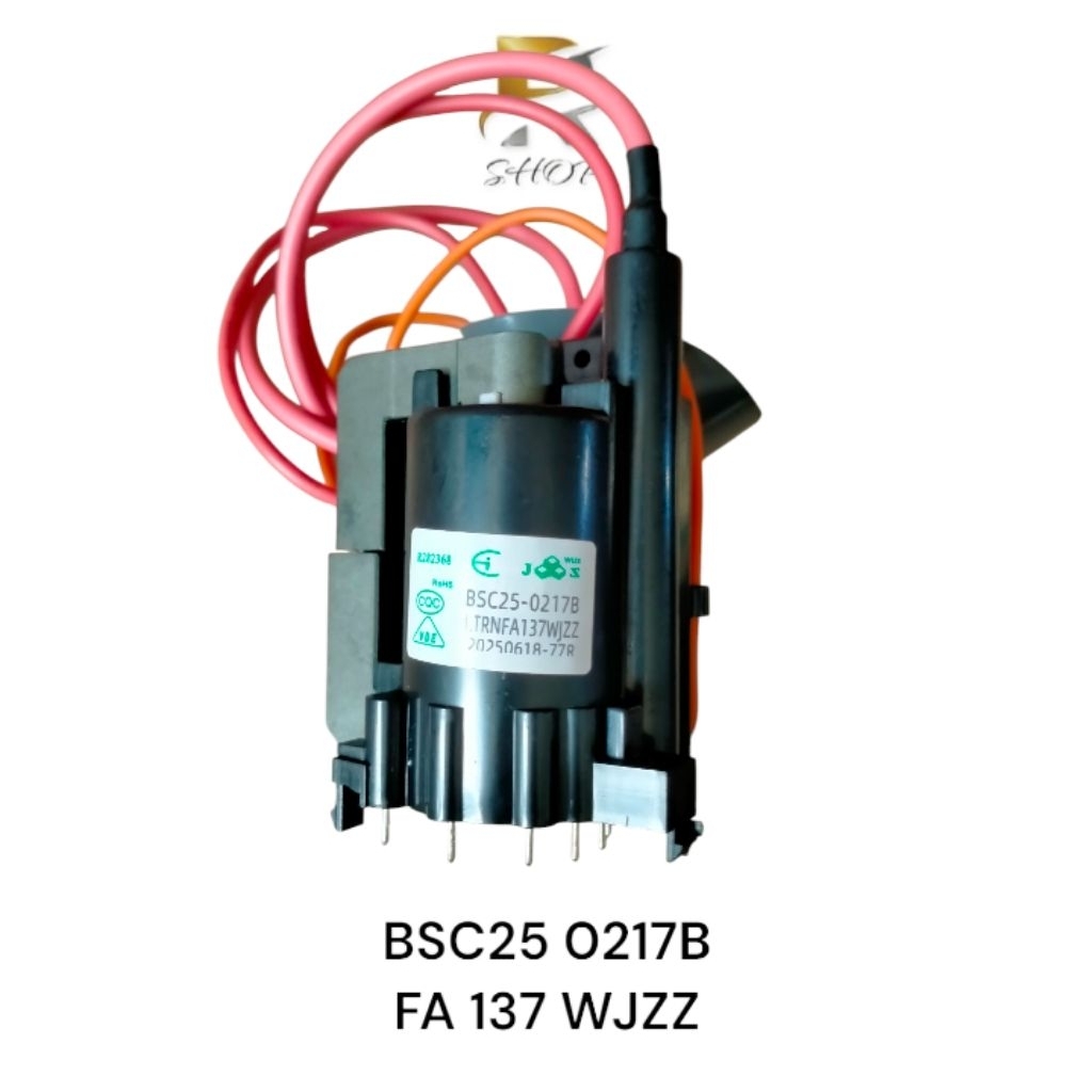 Flyback TV BSC25 0217B JS = FA 137 WJZZ Transformer Bertegangan tinggi Untuk TV Tabung 21 inch SHARP