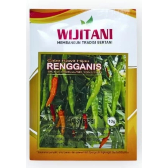 RENGGANIS benih cabe rawit hijau produksi wijitani kemasan 10gram