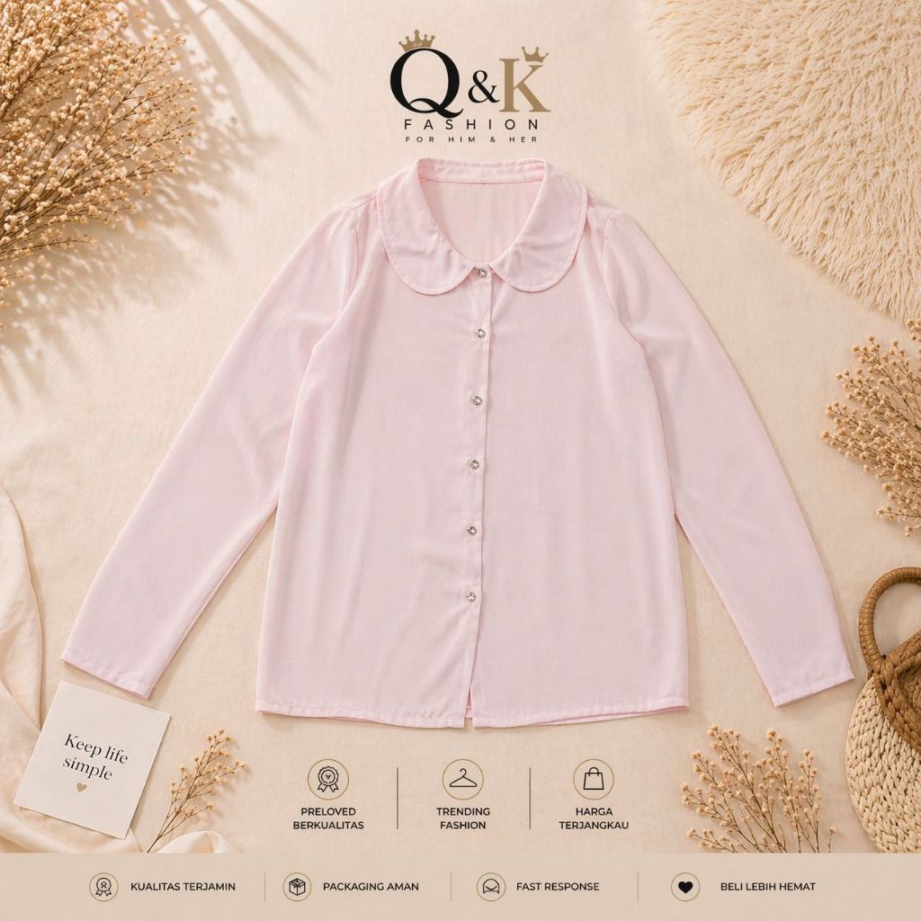 Blouse Wanita Katun Poplin Nyaman Dipakai Sehari-hari - PRELOVED