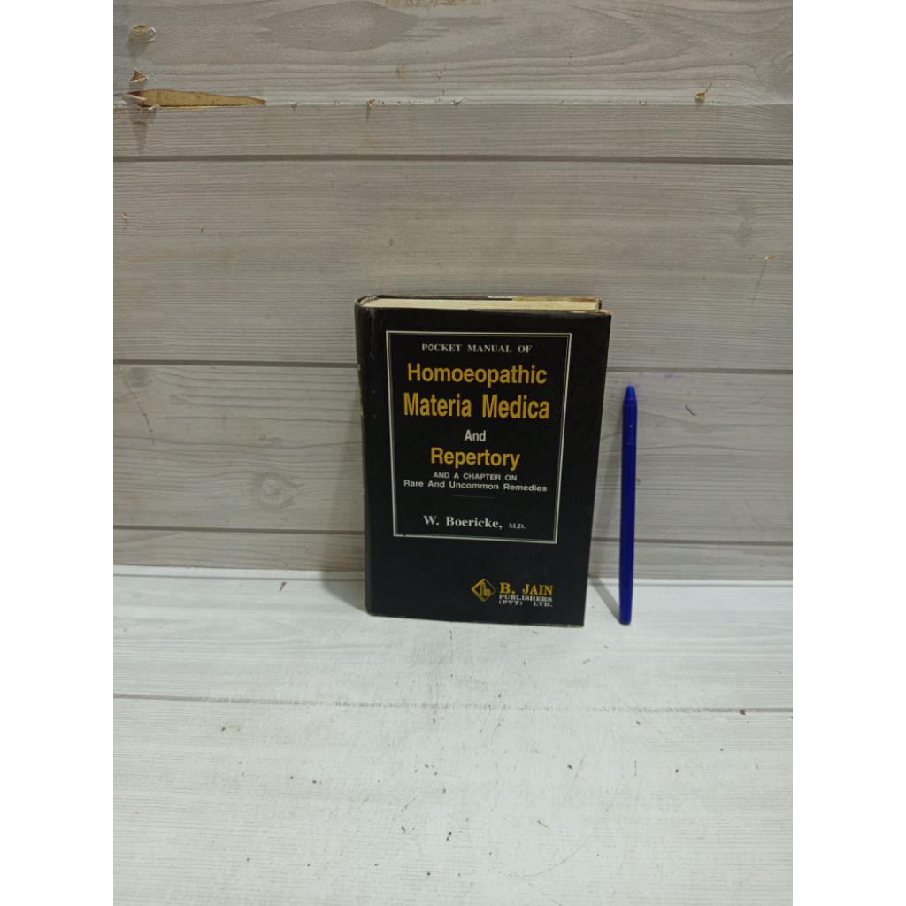 POCKET MANUAL OF HOMOEOPATHIC MATERIA MEDICA AND REPERTORY BY W. BOERICKE