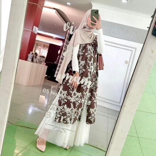 Aliyah Vest Bordir premium vest tunik muslim long vest