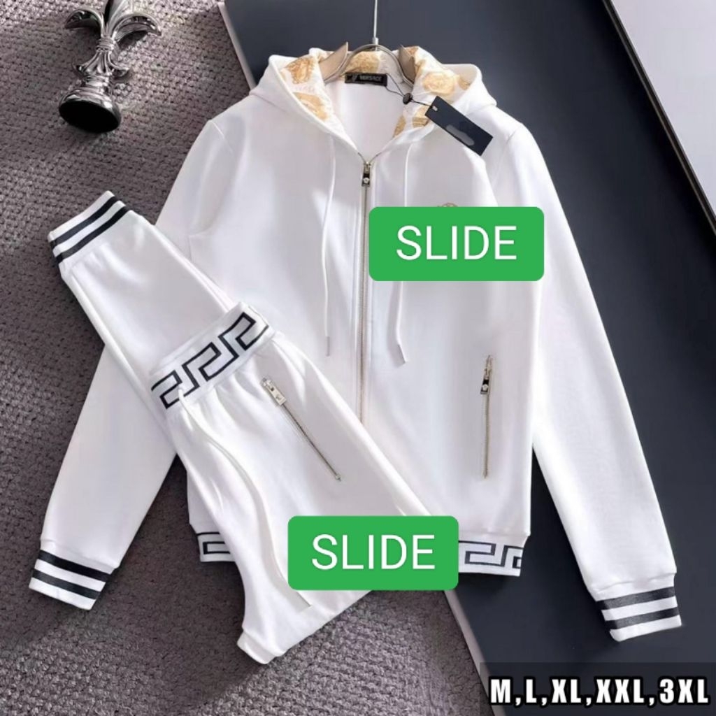 Setelan baju training pria wanita one set import mewah VC1818
