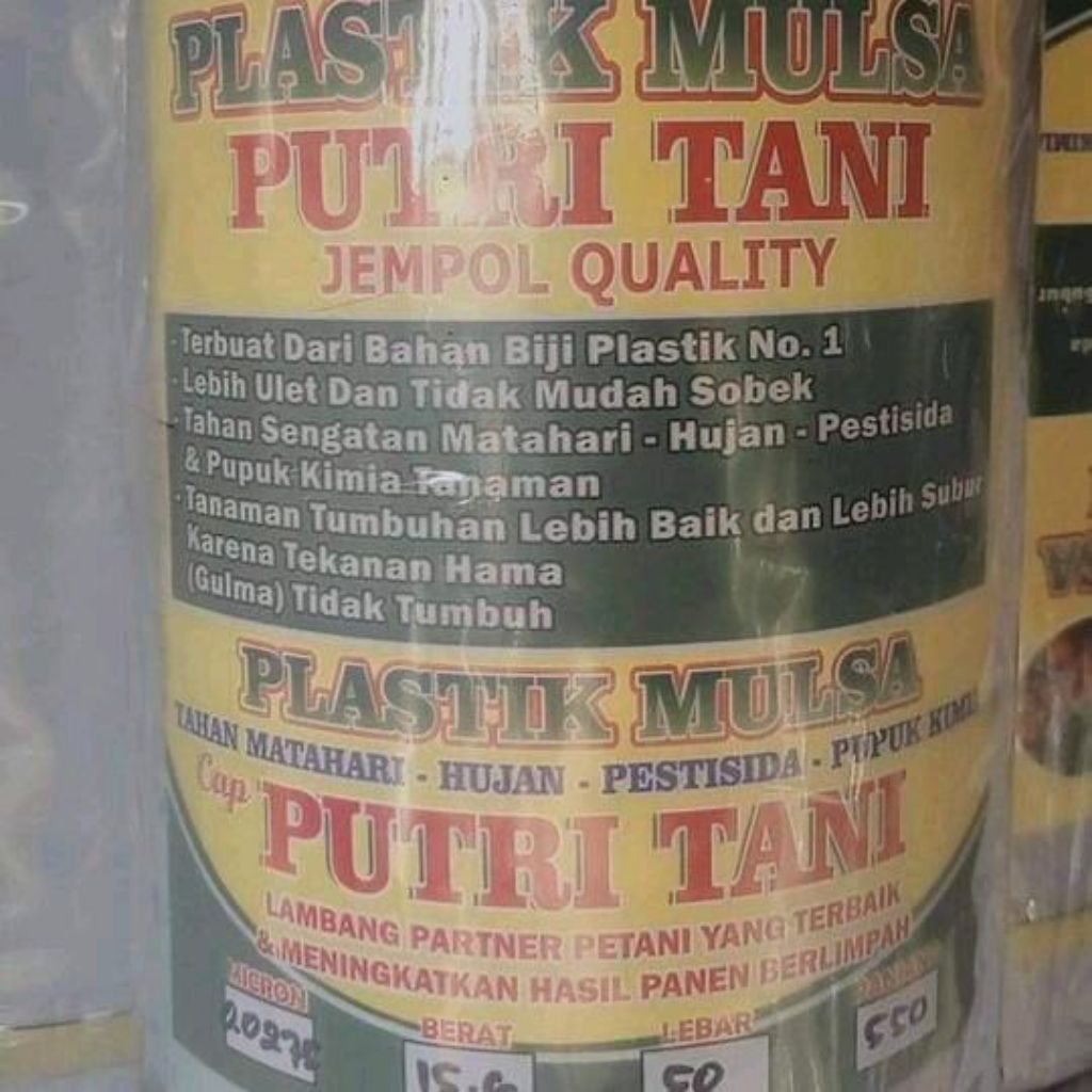 plastik mulsa hitam perak 10kg