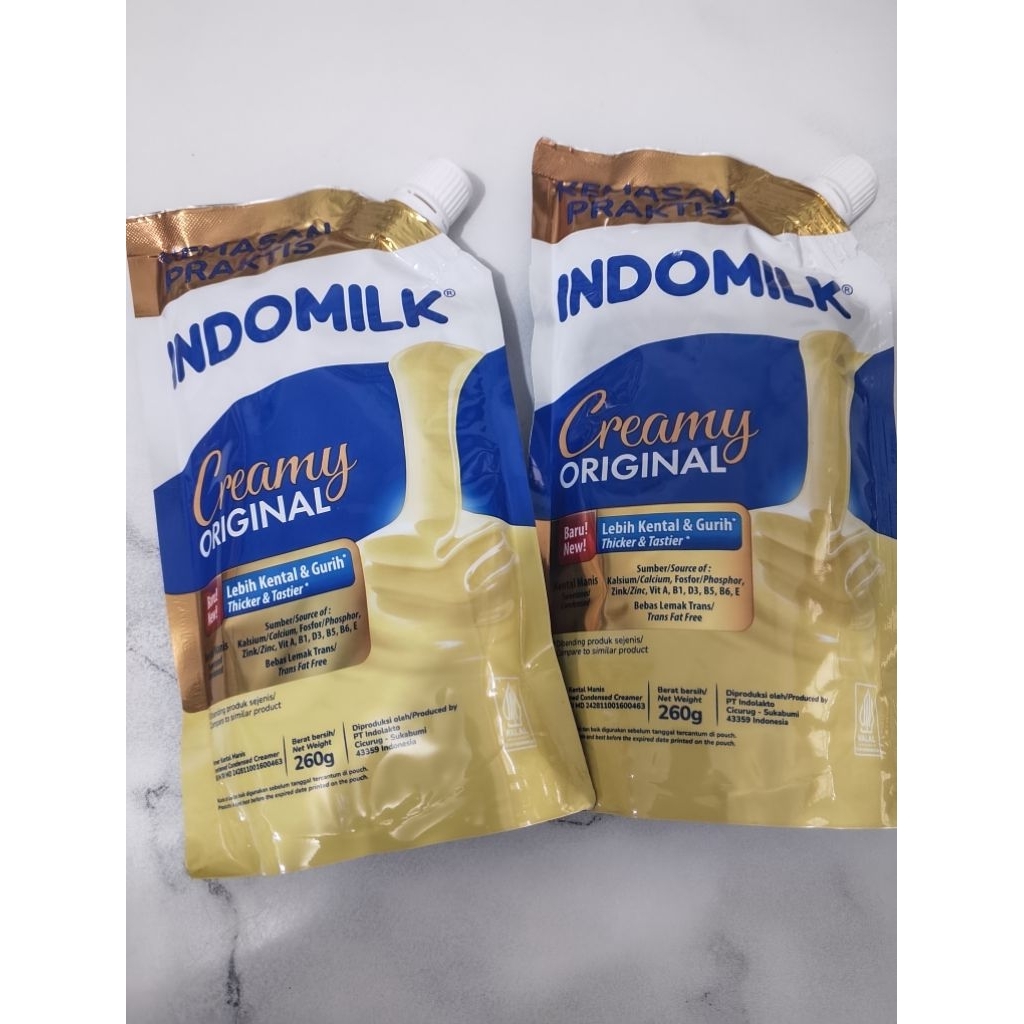 Susu Kental Manis Indomilk Pouch Putih Vanila 260 Gram