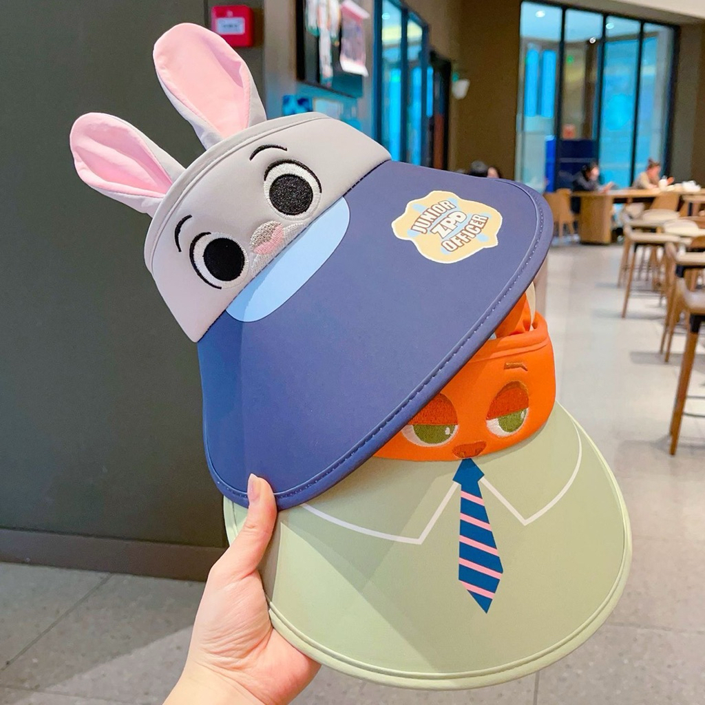 [PREORDER] Topi Anak Kartun Zootopia – Topi Sun Visor Lucu Anti UV
