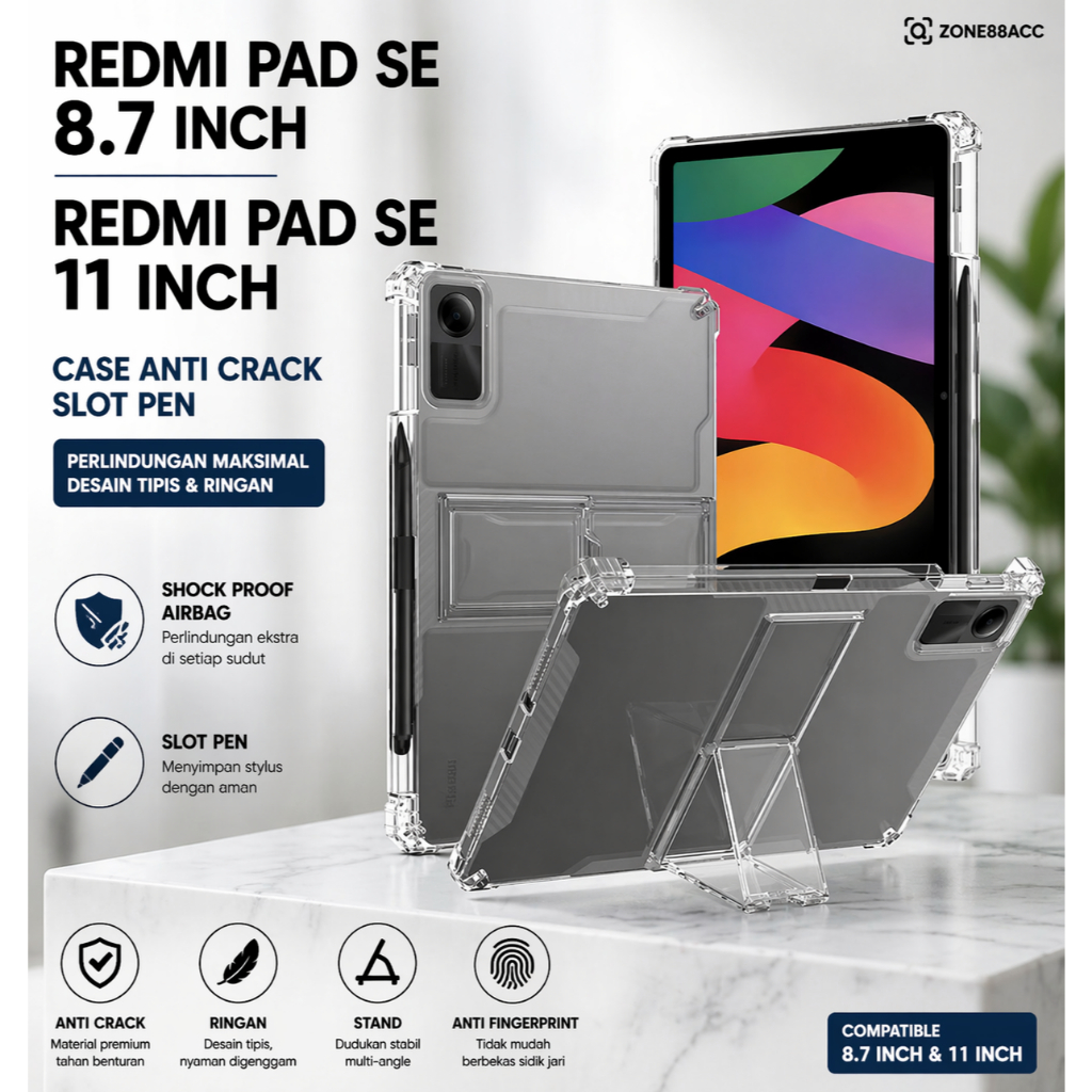 Silicon Redmi Pad SE / casing redmi pad se / Case Redmi Pad SE / softcase redmi pad se / cover slot 
