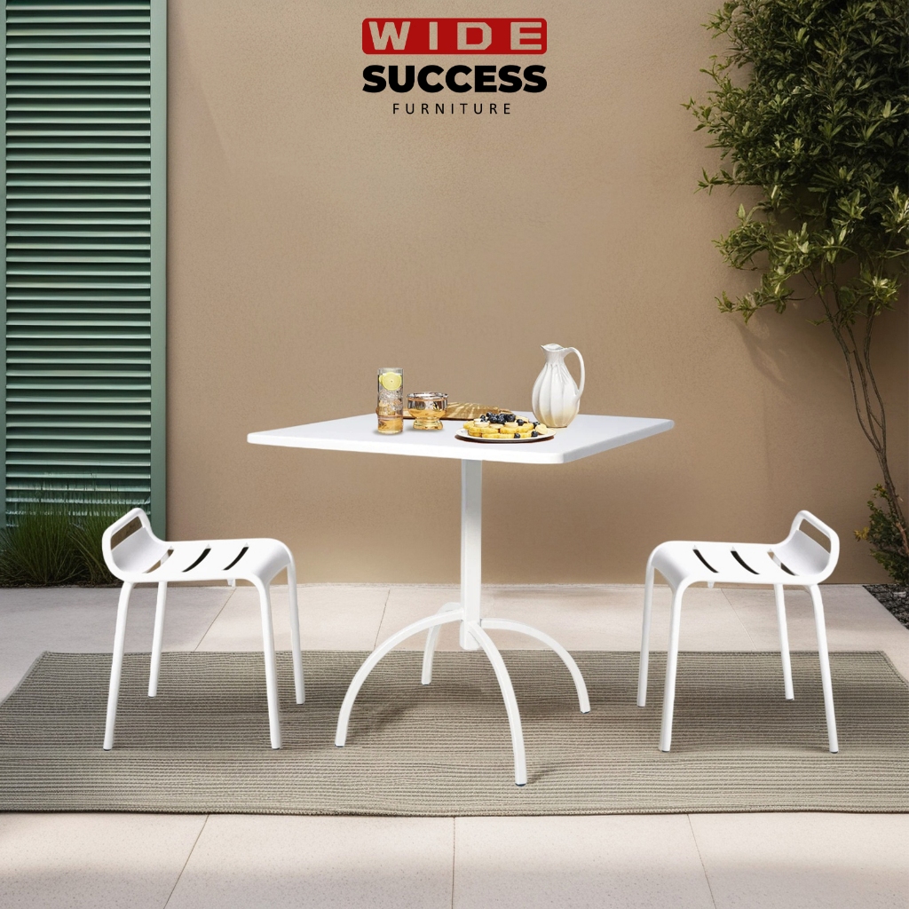 [set 1 Meja +2 Kursi]full besi kursi meja cafe teras taman outdoor taman Warna Variatif kokoh