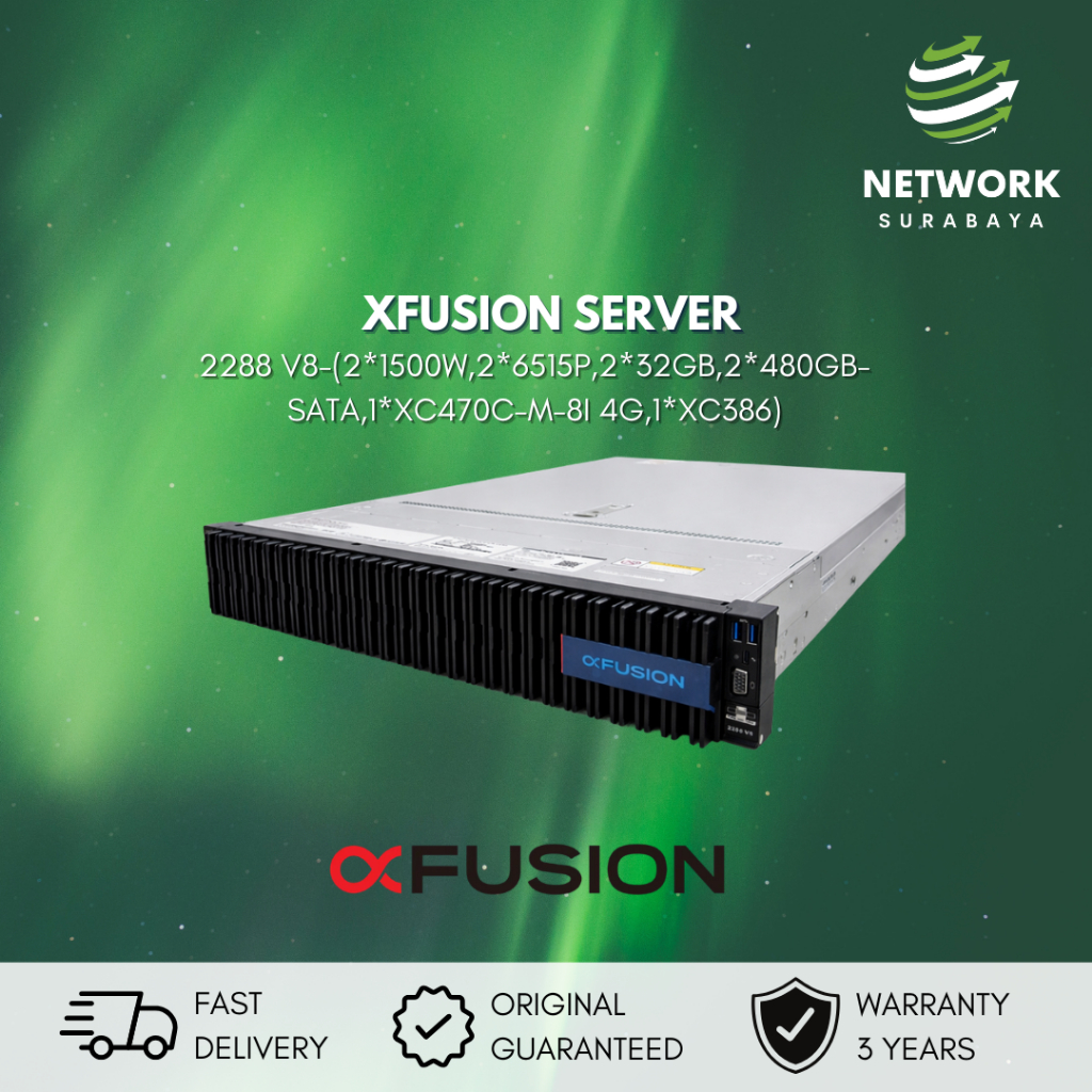 XFUSION SERVER 2288 V8-(2*1500W,2*6515P,2*32GB,2*480GB-SATA,1*XC470C-M-8i 4G,1*XC386)