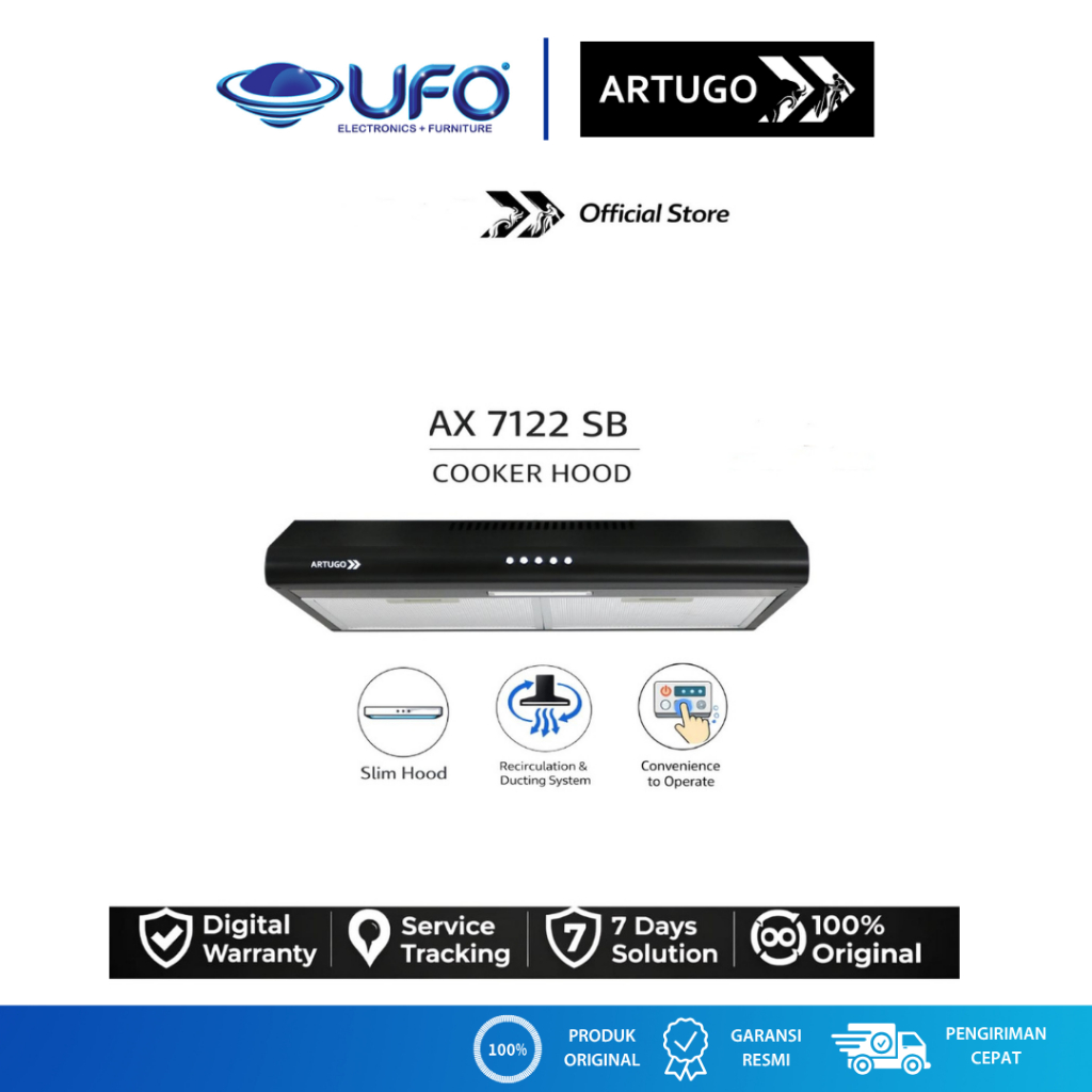 ARTUGO Cooker Hood AX7122SB Slim Cooker Hood 70 cm