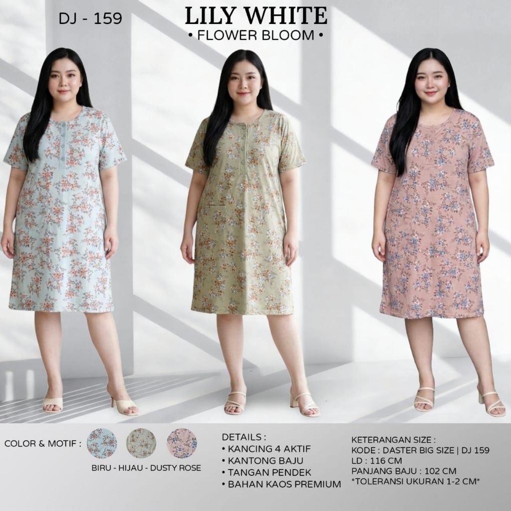 Lily white daster jumbo XXL