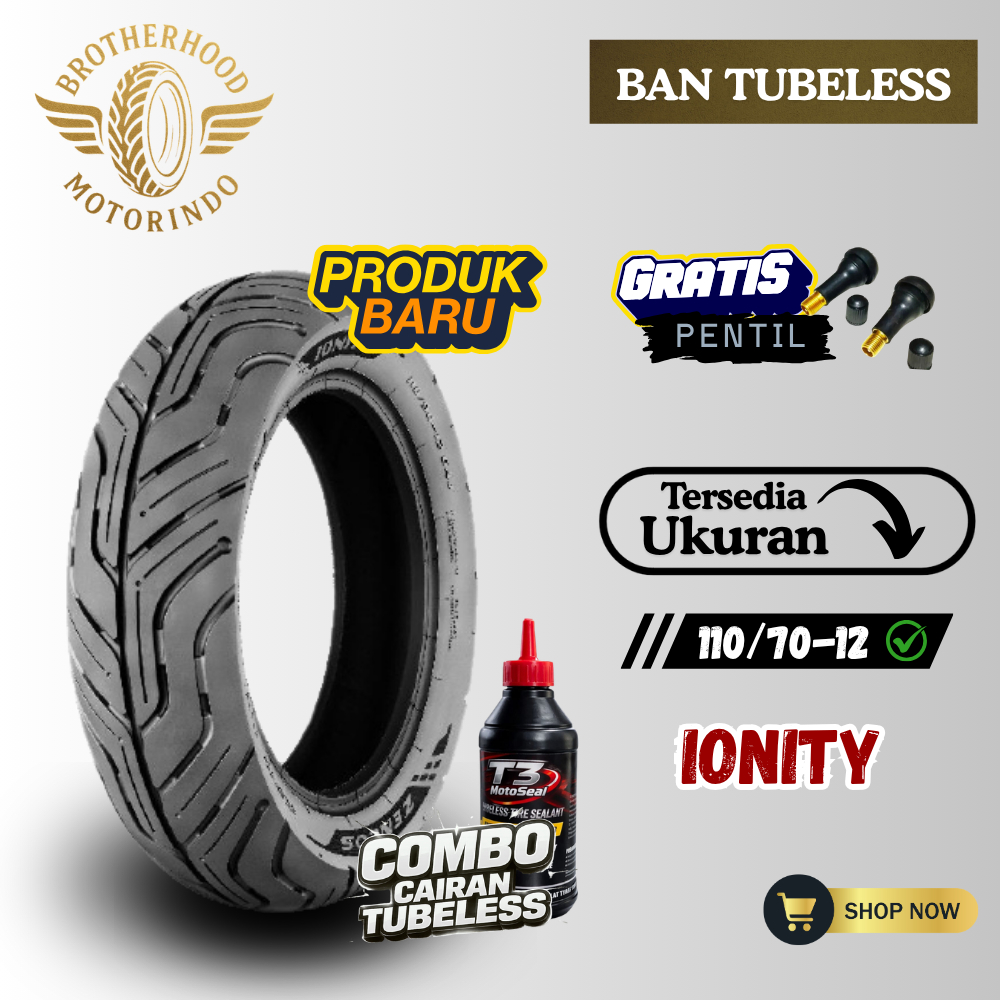 BAN ZENEOS IONITY TUBBLES (110/70-12) BAN RING 12 / BAN MOTOR MATIC / BAN TUBBLES RING 12 /BAN RING 