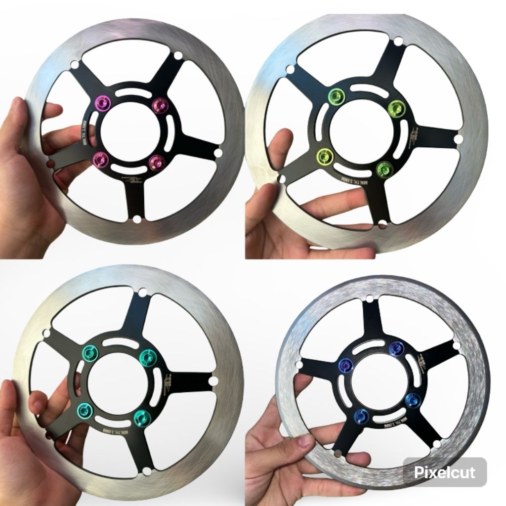 Piringan Disc Cakram Depan 220mm Polos Buta Plus Baut Titanium 4 pcs Jupiter MX/Z Vega Old/New Fiz R