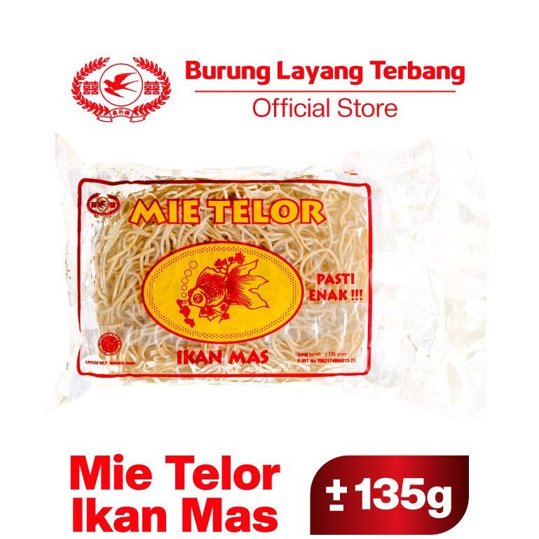 Mie Telor Ala Restoran Ikan Mas +-130gr / Cap Burung Layang Terbang