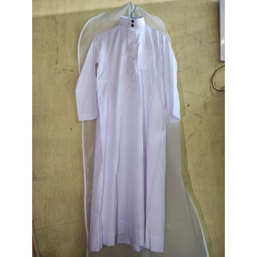 AL Haramain Jubah / Gamis PriaRemaja Bordir Premium (66) | Putih