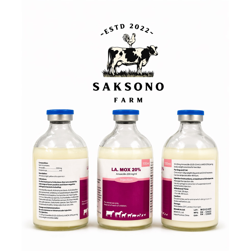 LA MOX 20% - Antibiotik untuk pengobatan PMK dan LSD