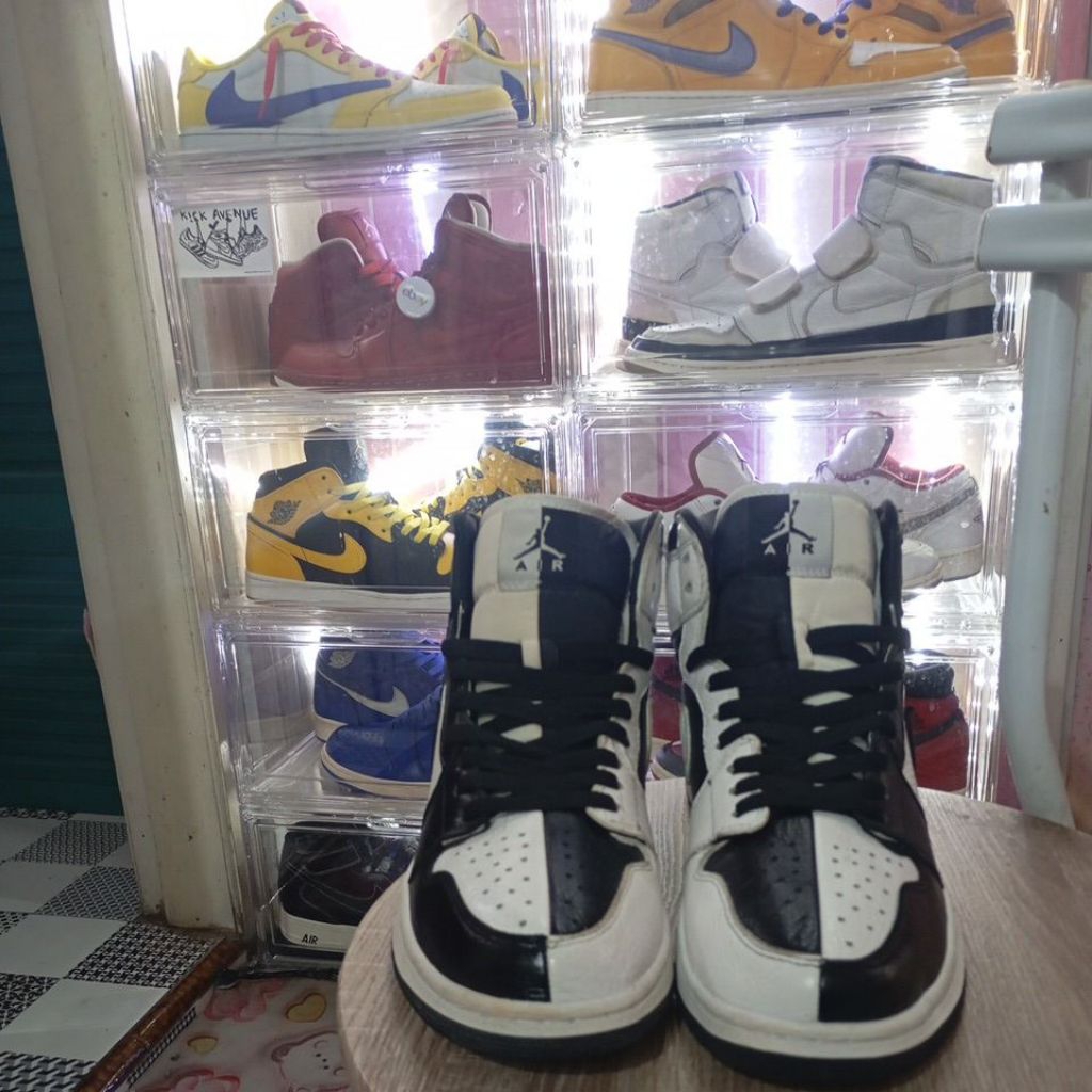 Air Jordan 1 Retro Mid Homage (Joker Panda) pemakain untuk Size 44-45