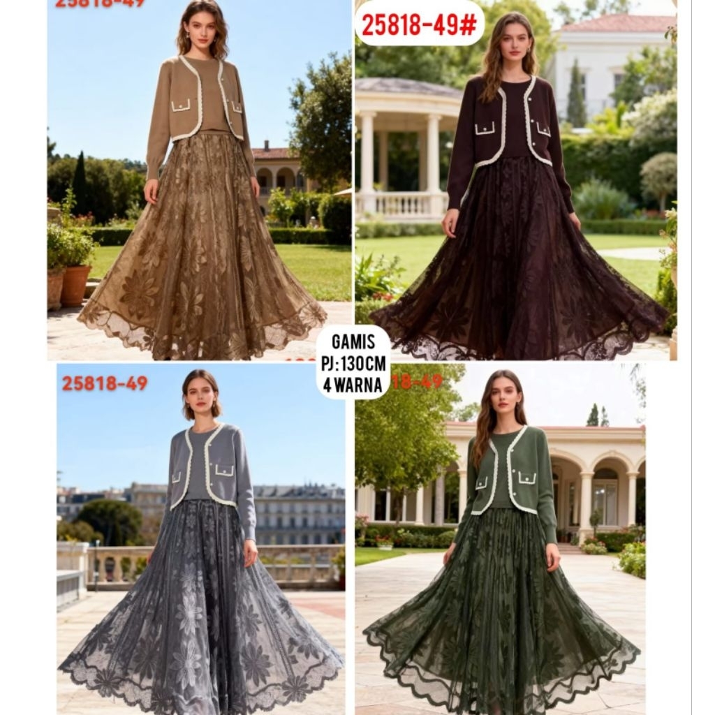 Gamis Kombinasi Rajut by Zar@ Woman