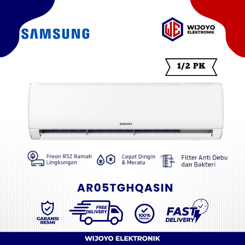 SAMSUNG AC Standard AR05TGHQASIN / 05BGH 1/2 PK Fast Cooling Filter Anti Bakteri Garansi Resmi / 09T