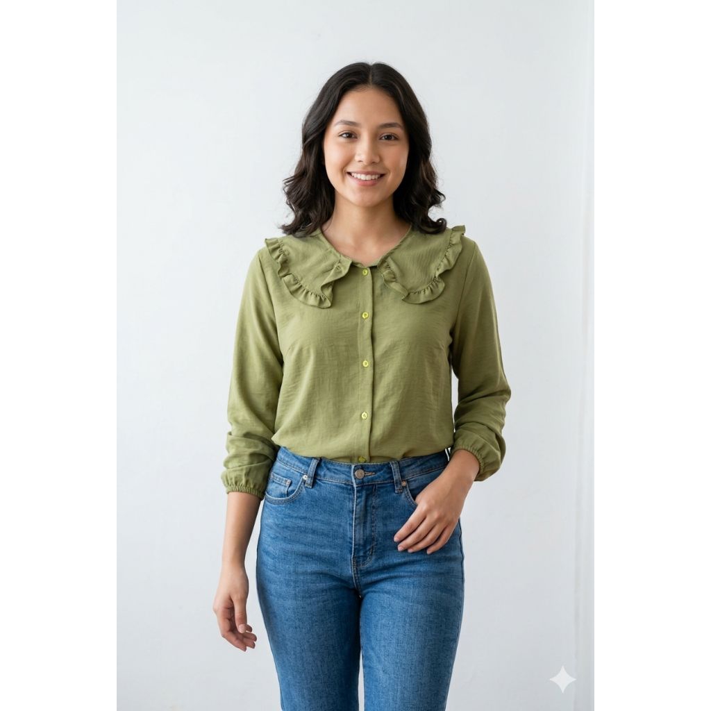 obral cuci gudang baju atasan wanita lengan panjang