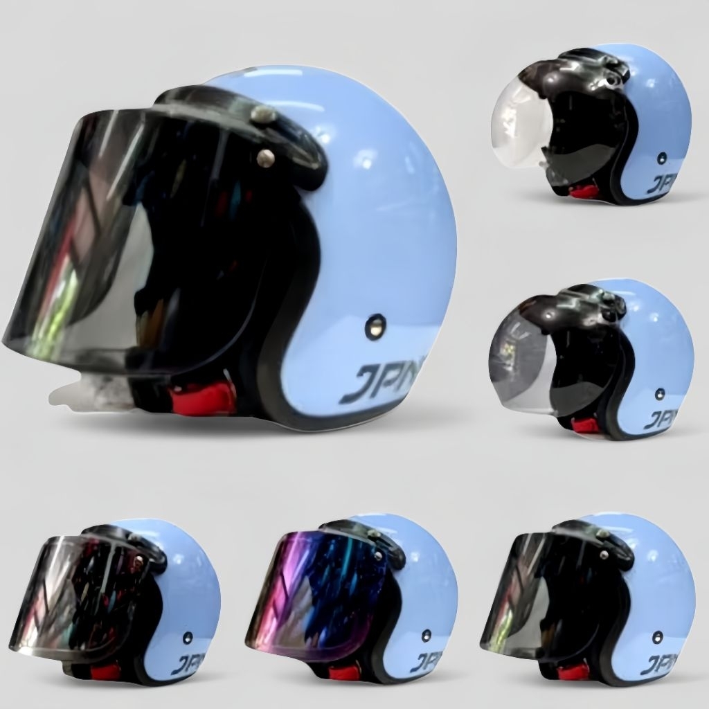 Helm Jpn Li blue capri glossy ORIGINAL 100% Asli Abs