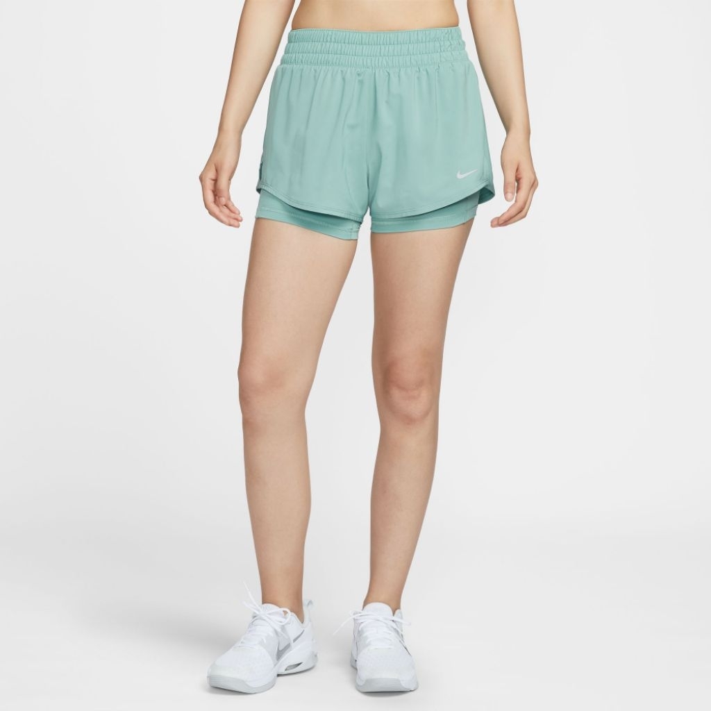 NIKE Women Training Dri-Fit One Mid-Rise 3" 2-In-1 Shorts DX6013-017 ORIGINAL