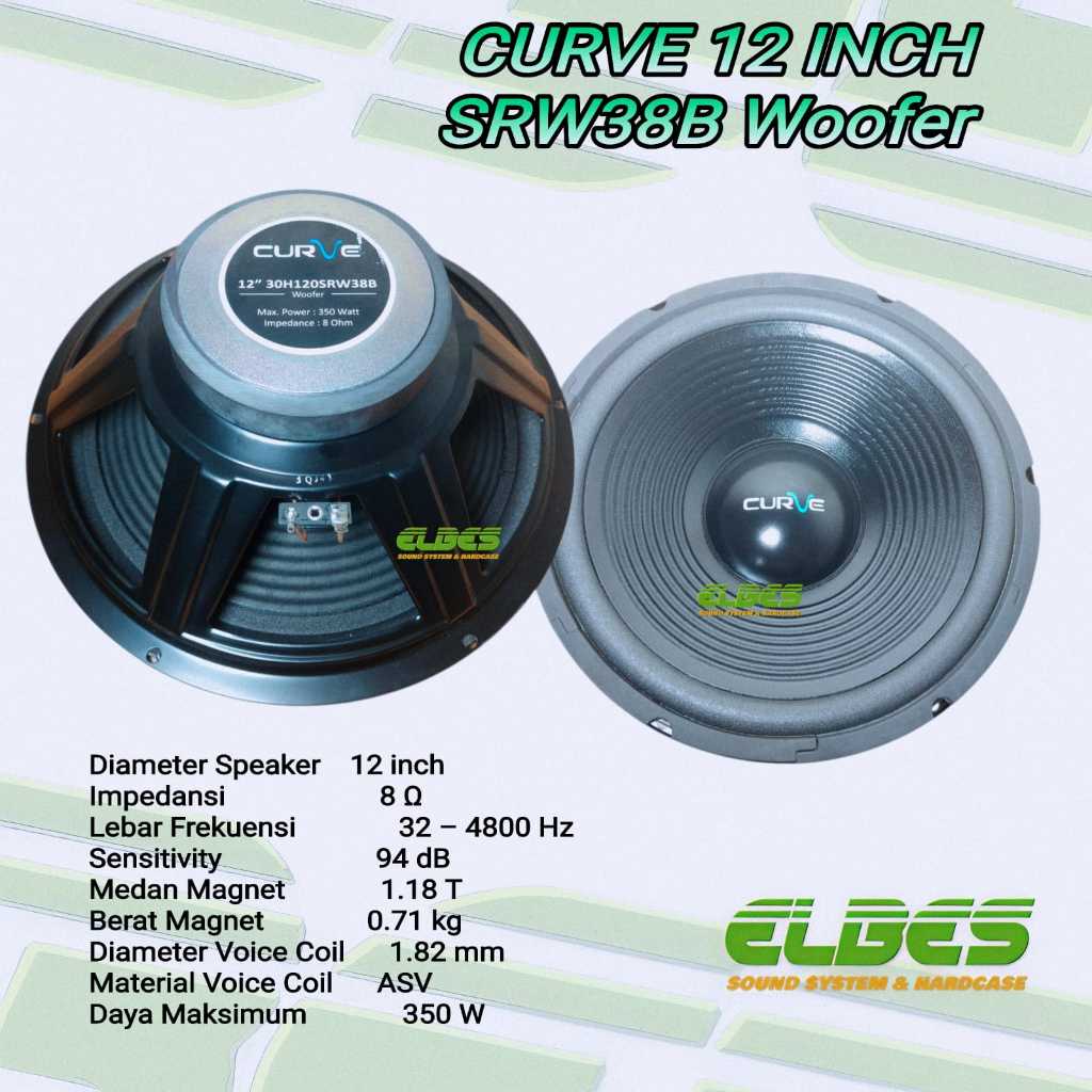 Speaker Curve 12in 30H120 SRW38B