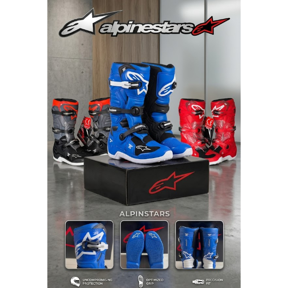 Sepatu Boot Alpinestars Tech 7s Youth / Anak Original - Boots Motocross Enduro Supermoto Kids Tech 7